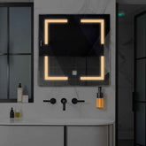 LED Spiegel Quadratisch | Touch-Schalter | Warmweißes Licht - Reyze Seria Salono Model 2
